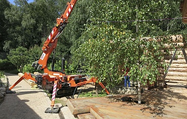 Подъём бревен